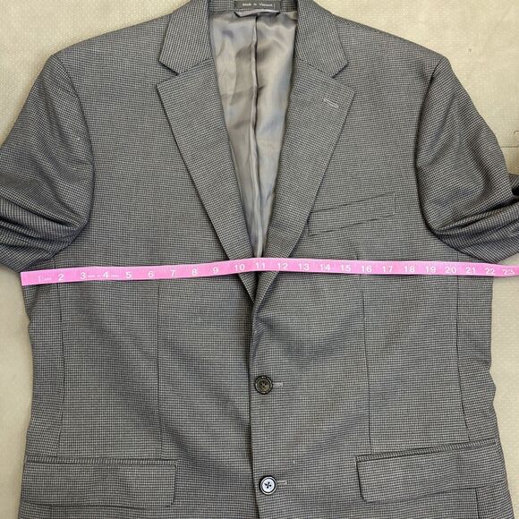 Lauren Ralph Lauren Sport Coat 42R Grey Check Houndstooth Blazer Jacket FS Chrty - Picture 7 of 12